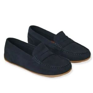 Zara Boys Navy Blue Leather Loafers(Size 32,1)